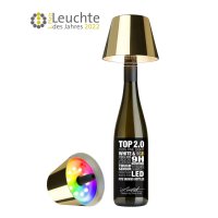 TOP 2.0 RGBW-Akku-Flaschenleuchte GOLD – sompex®
