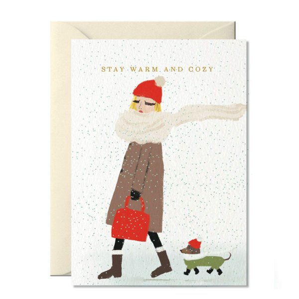 ‘Stay Warm And Cozy‘ Glückwunschkarte A6