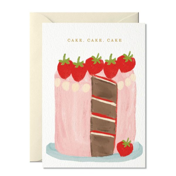 ‘Cake, Cake, Cake’ Glückwunschkarte A6