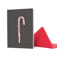 ‘Zuckerstange im Schnee‘ Weihnachtskarte – My PRETTY CIRCUS