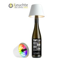 TOP 2.0 RGBW-Akku-Flaschenleuchte WEISS – sompex®