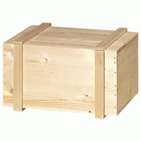 Holz-Kiste mit Leisten, 6er
